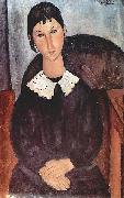 Elvira mit weissem Kragen Amedeo Modigliani